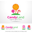 candy logo template vector image