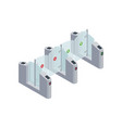ticket barrier gates composition vector image vector image