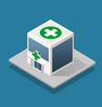 hospital isometric 3d building vector image