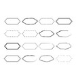 set of hexagon border background geometric frames vector image