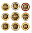 luxury gold and brown badges collection vector image vector image