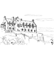 old castle vector image