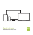 smartphone tablet laptop and desktop computer vector image
