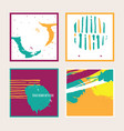 bright set with colored square cards vector image vector image