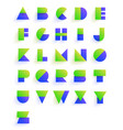 colorful geometric font design abstract modern vector image
