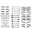 set hand drawn text dividers for poster card vector image