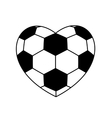soccer ball heart vector image