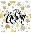trend golden fall calligraphy concept autumn vector image