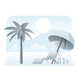 landscape palm tree on beach vector image vector image