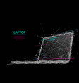 laptop low-poly glitch vector image vector image