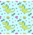 dragons seamless pattern vector image