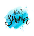hand drawn lettering hello summer vector image vector image
