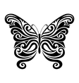 ornamental butterfly silhouette vector image vector image