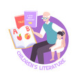 reading book vector image
