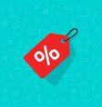 sale tag icon flat cartoon discount label vector image vector image