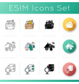 social support icons set vector image vector image