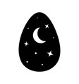 black egg silhouette vector image vector image