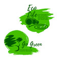 eco life and green environment icons vector image vector image