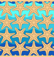 seamless pattern with starfish on a background vector image vector image