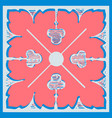 abstract simple floral rosette in a square vector image vector image