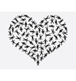 people pictograph heart vector image vector image