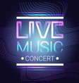 live music concert banner colorful style modern vector image