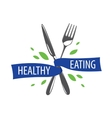 logo healthy eating vector image