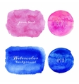 wet watercolor backgrounds hand painted vector image