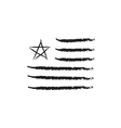 american flag grunge vector image