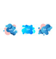 blue irregular abstract element set vector image