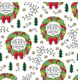 christmas pattern vector image