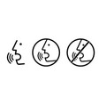 voice person talking with sound waves icon vector image