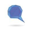 low poly geometric speech bubble vector image