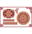 set of oriental design elements vector image vector image