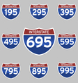 interstate signs 195-995 vector image vector image