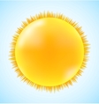 abstract sun icon on blue sky vector image vector image