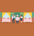 hotel workers horizontal composition vector image