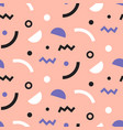 memphis trendy seamless pattern vector image vector image