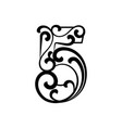 decorative number icon design template isolated vector image