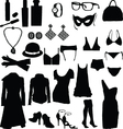 female clothing silhouettes vector image