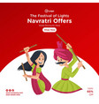 banner design of navratri offers vector image