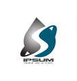 drop s logo design vector image