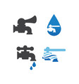 faucet plumbing logo design template vector image