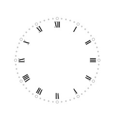 Colorful clock face hour dial with numbers in Vector Image