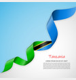banner in white and blue colors waving vector image vector image