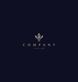 golden logo on which an abstract image vector image
