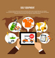 golf equipment buying online composition vector image