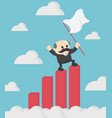 chief business man holds the flag vector image