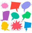 set retro comic empty colored speech bubbles vector image