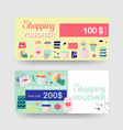 gift voucher templates discount coupon vector image vector image